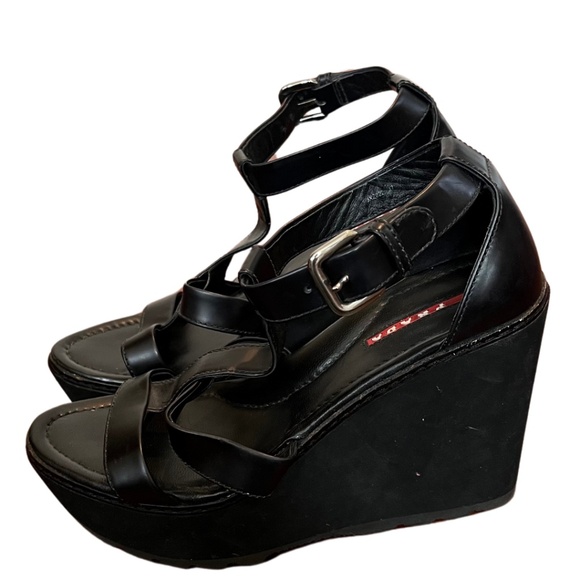 Prada Leather T-Strap Sandal - Picture 2 of 4